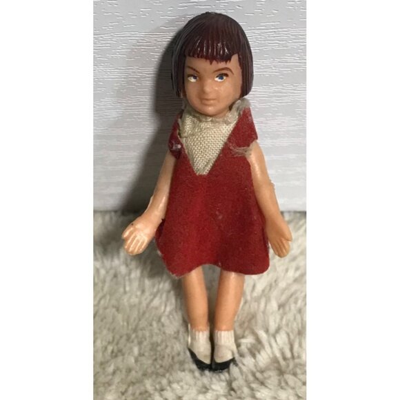 Vintage Marx Dollhouse Family Rubber Mom Dad Child Baby Bendable Poseable 2"- 5" - Picture 15 of 16